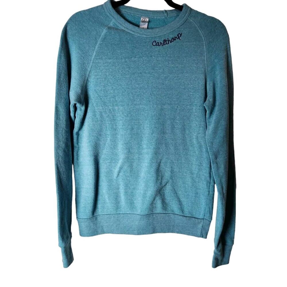 ALTERNATIVE Blue Carlthorp Long Sleeve Pullover Crewneck Sweatshirt Top Sz Small